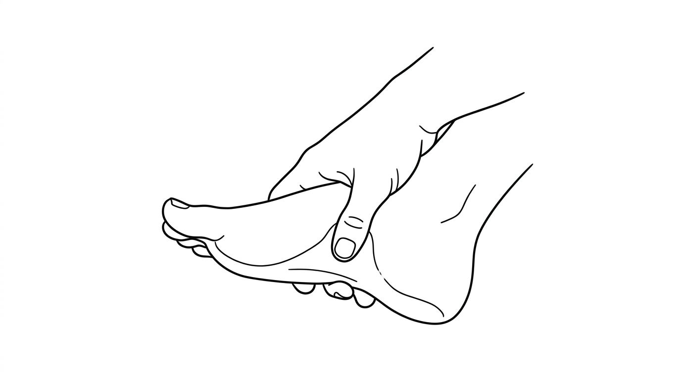 Hands massaging feet